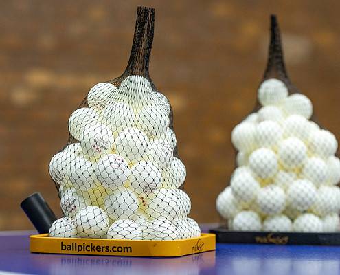 full of table tennis balls